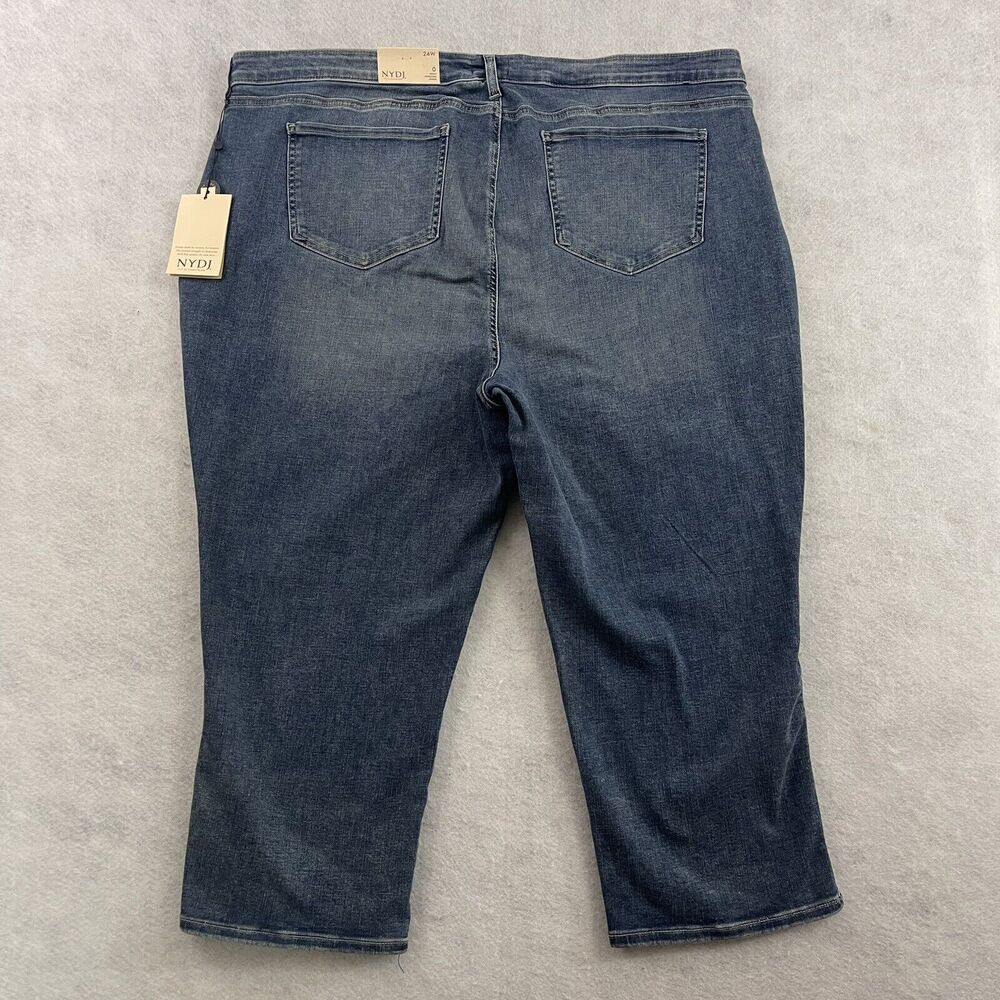 NYDJ Jeans Womens 24W Blue Loire Chloe Capri Slit Hem Lift Tuck Tech MSRP $89 - Picture 8 of 16